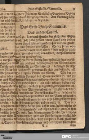 Das Erste Buch Samuelis.