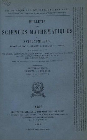 Tome VI. - Juin 1882.