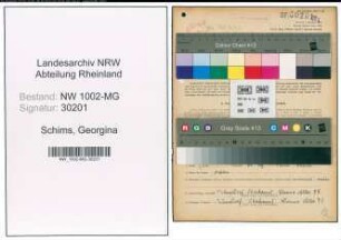Entnazifizierung Georgina Schims , geb. 28.02.1903 ()