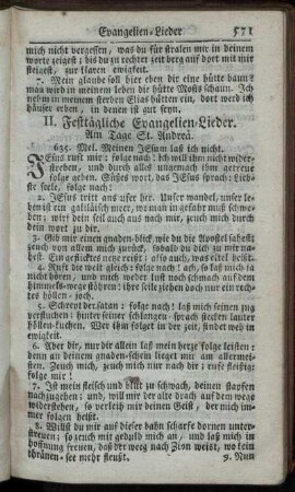 II. Festtägliche Evangelien-Lieder.