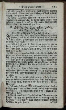 II. Festtägliche Evangelien-Lieder.