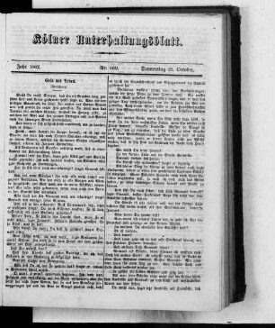 Kölner Unterhaltungsblatt. 1859-1863