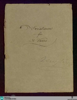 Variations - Don Mus.Ms. 1093 : vl, orch; D