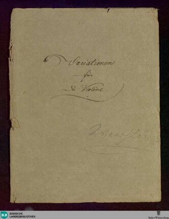 Variations - Don Mus.Ms. 1093 : vl, orch; D