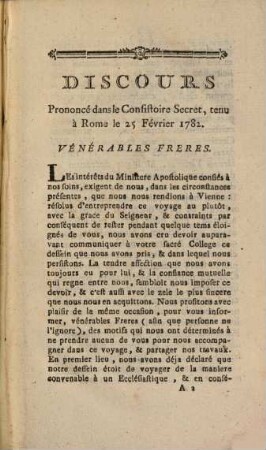 Correspondance du Pape Pie VI. avec l'Empereur Joseph II. sur les reformes ecclesiastiques