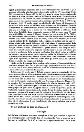 Eziologia - Decorso ed esiti del diabete.