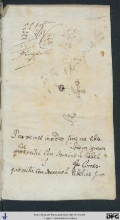 Handschriftliche Notizen.