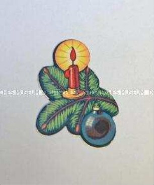 Christbaumschmuck: Anhänger aus Pappe, Adventsgesteck