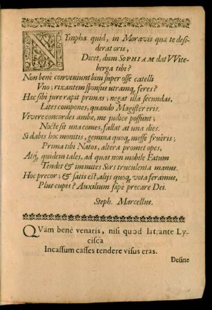 Quam bene venaris, nisi quod latrante Lycisca ...
