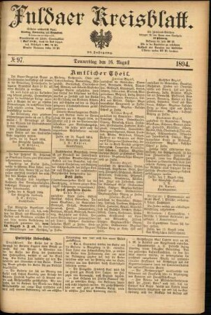 Ausgabe vom Donnerstag, den 16. August 1894.