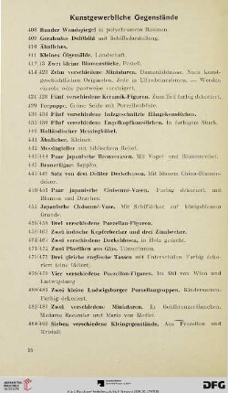 Kunstgewerbliche Gegenstände (Nr. 408-493)