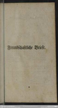 Freundschaftliche Briefe