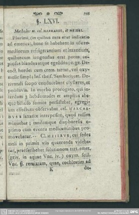 §. LXVI. Methodus m. cel. Markardi, et Meieri