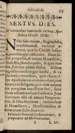 313-318, De virtutibus imitandis in vita Apostolica ...; ...