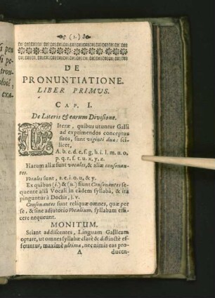 De Pronuntiatione. Liber Primus.