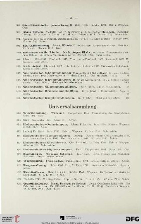 Universalsammlung (Nr. 812-881)