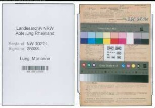 Entnazifizierung Marianne Lueg , geb. 30.10.1919 (Kontoristin)