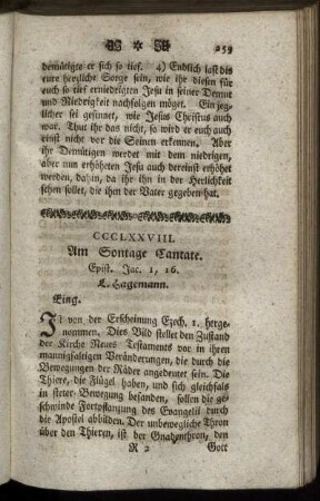 CCCLXXVIII. Am Sonntage Cantate. Epist. Jac. 1, 16.