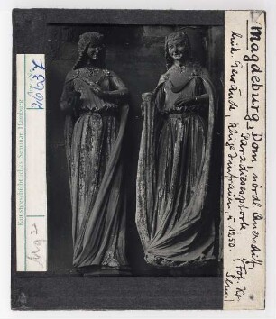 Magdeburg, Dom: Nordquerhausportal, linkes Gewände, Kluge Jungfrauen, um 1250