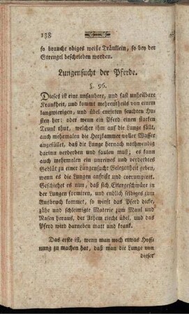 Lungensucht der Pferde.