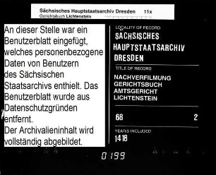 Gerichtshandelsbuch von Bernsdorf (bei Lichtenstein), Bd. 1