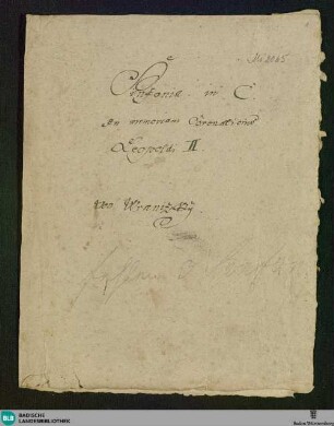 Symphonies - Don Mus.Ms. 2065 : C; PosV 8