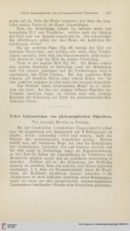 Ueber Astigmatismus von photographischen Objectiven