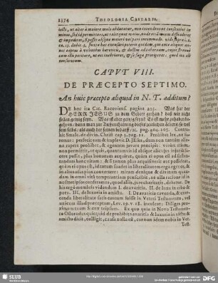 Caput VIII. De Praecepto Septimo