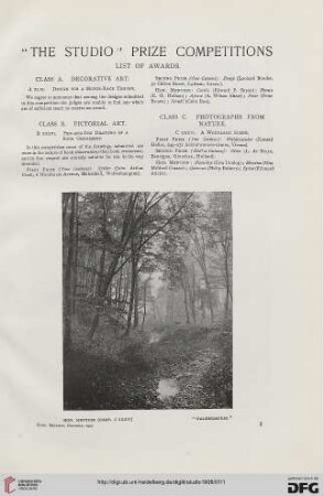 "The Studio" prize competitions