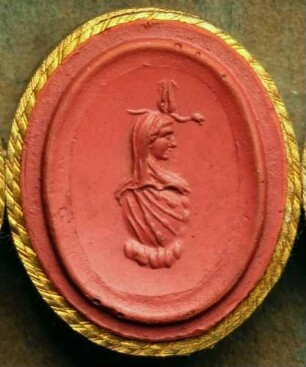 Brustbildnis der Göttin Isis (Daktyliothek, Das Alterthum nach Lippert und Visconti)