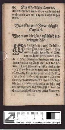 Kapitel 21: Wie man die Zeit nützlich zubringen solle