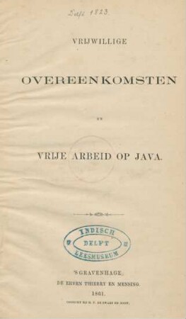 Vrijwillige overeenkomsten en vrije arbeid op Java