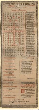 REVERENDISSIMI PRINCIPIS ac Domini D. Ludovici Regalis & Exemptae Ecclesiae Hirsfeldensis ABBATIS ELECTI ET CONFIRMATI etc. INSIGNIA : HEROICO CARMINE REDDITA