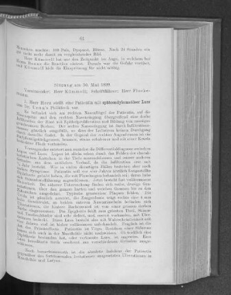 Sitzung am 30. Mai 1899.