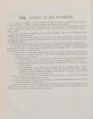 VII. Toezigt op het onderwijs