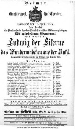 Ludwig der Eiserne oder das Wundermädchen aus der Ruhl