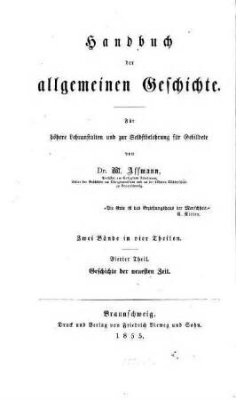 Theil 4: Geschichte der neuesten Zeit von 1789-1848 : zum Verständniß der Gegenwart