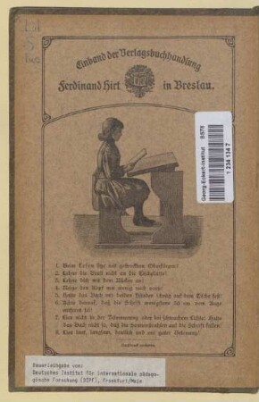 Einband der Verlagsbuchhandlung Ferdinand Hirt in Breslau