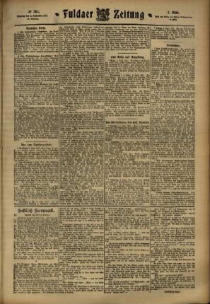 Zweite Ausgabe vom Dienstag, den 05. September 1911.