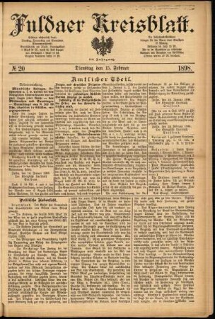 Ausgabe vom Dienstag, den 15. Februar 1898.