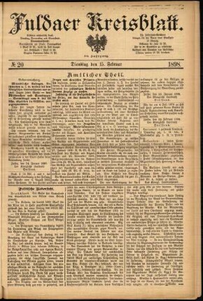 Ausgabe vom Dienstag, den 15. Februar 1898.