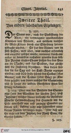 Zweiter Theil: Von anderen fabelhaften Erzelungen