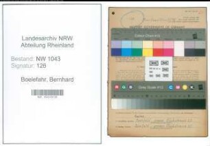 Entnazifizierung Bernhard Boelefahr , geb. 17.08.1902 (Kuerschner)