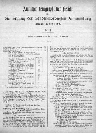 No 14, 29. März 1894