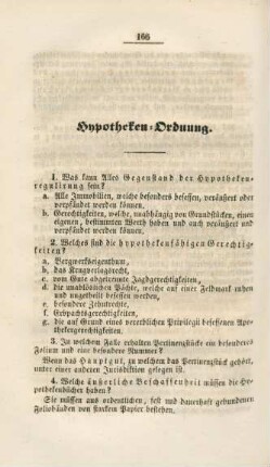 Hypotheken-Ordnung
