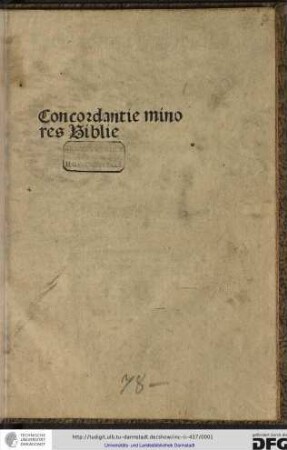 Concordantie minores biblie.