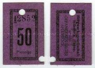Gefangenenlagergeld Zeche Shamrock 50 Pfennig