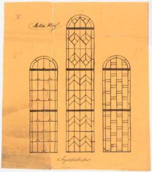 Benediktinerabtei St. Mauritius, Clerf (Clervaux): Kapitelglasfenster, Ansicht 1:50