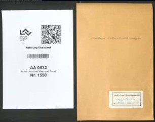 Liedberger Kellnereirechnungen (alter Umschlag: „Papiere des Kellners Kopp zu Liedberg“)