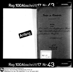 Vorschuss an Domdechant Spies aus der bischöflichen Privatkasse